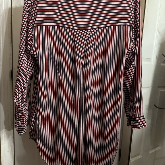 Maeve Anthropologie Adelaide Multicolored Striped Tunic Shirt Blouse S - Picture 4 of 4